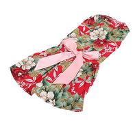 Qcwwy Polyster Dog Summer Dress Sleeveless Skirt for Small Girl Dogs with Bow Back Cool Vest Style Easy to Put On Take Off for Sleeping Taking Pictures (XZD300 red XS)