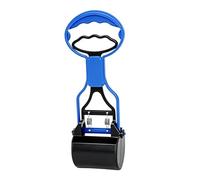 Qcwwy Pooper Scooper Dog Waste Scooper Pet Poop Picker Long Handle with Bag Holder for Large Small Dogs Cats Outdoor Use (Blue)