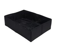 Qcwwy Portable Foldable Cat Litter Box Standard Litter BoxesWaterproof Oxford Cloth Nylon Cat Toilet for Travel Home Use with Large Space for Cats Up to 20 Kg Daily Goods (Small Size)
