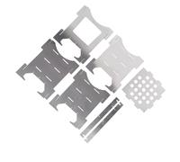 Qcwwy Portable Stainless Steel Folding Wood Burning Stove Outdoor Dining Utensils Stove Smooth Polishing Mini Cooker with Top Outlet Vents for Outdoor Camping Backpacking Hiking Picnic
