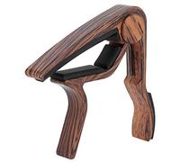 Qcwwy Portable Travel Guitar Accessory Guitar Capo Universal Acoustic Folk Tuning Clamp Clip Premium Plastic Musical Instrument Steel Spring Trigger for (Sapele Wood)