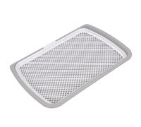 Qcwwy Puppy Potty Training Tray, Removable Mesh Toilet with Raised Grid Design for Small Medium Dogs, Proof Easy Clean Pet Pad Holder, 19.7 x 26 x 2 Inches (Gray)