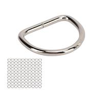 Qcwwy Purse Making Dog Daily Supplies with Smooth Polished Surface for Pet Luggage Accessories Dog Collar Chest Strap Metal D Rings Heavy Duty D Shaped Rings Metal Dogs (3x25x20mm)
