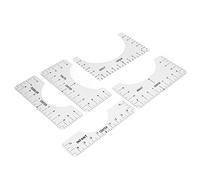 Qcwwy PVC T Shirt Ruler Sewing Guide RulersSave Time Reusable Portable Simple to Use for Round Neck Alignment Household Office Save Time Reusable Portable Simple to Use with Clear