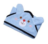 Qcwwy Quick Dry Dog Towel Fast Drying Pet Towel Super Absorbent Microfiber for Dogs Cats with Soft Velvet Surface Deep Cleaning (Sky Blue Bear Design)