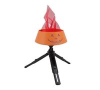 Qcwwy Rechargeable Fake Fire Lamp Pumpkin LED Mystical/Fantasy Lamp Rechargeable Hanging Fire Light for Indoor Outdoor Halloween Christmas Decoration Garden Decoration