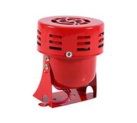 Qcwwy Red Air Siren Horn, Metal Construction, Loud 110Db Alarm For 12V Vehicles, Ideal For Security, Rescue, And Alerts