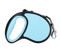 Qcwwy Retractable Dog Leash, Telescopic Tractor Strong Polyester Tape No Strap One Handed Brake Walking Leashes with Handle for Small Medium Dogs (5M)