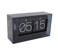 Qcwwy Retro Flip Clock Desk Decor Mechanical Vintage Flip Down Clock with Glossy Easy Clean Case for Home Office Desk Wall Decor (Black)
