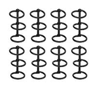 Qcwwy Rings, Reusable Electroplated Metal 3 Hole Loose Leaf Binding Rings, with Glossy Surface for DIY Handbook Notebook Photo Albums (Black)