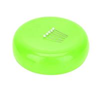 Qcwwy Round Magnetic Pin Cushion,Sewing Needle Holder Storage Case Embroidery Pin Organizer Stitching Pin Storage Box Sewing Needlework Tool Storing Container (Green)