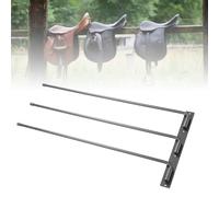 Qcwwy Saddle Pad Rack, Horse Blanket Holder 3 Bar Wall Mounted Horse Saddle Pad and Blanket Racks 180 Degree Swing Out Horse Blanket Holder for Storing Horse Gear