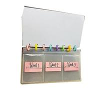 Qcwwy Savings Binder 52 Week Money Saving Challenge Budget Binder for Cash Saving and Debt Free Journey Organizers