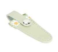 Qcwwy Scissor Cover Scissor Protective Case Sheath Premium PU Leather Dust and Stain Proof Enhanced Safety for Embroidery Needlework Sewing Crafting (Black Flower)