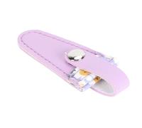 Qcwwy Scissor Cover Scissor Protective Case Sheath Premium PU Leather Dust and Stain Proof Enhanced Safety for Embroidery Needlework Sewing Crafting (Blue Purple Flower)