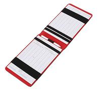 Qcwwy Scorecard Holder, Pu Leather, with Pencil (Black)