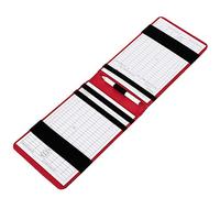 Qcwwy Scorecard Holder, Pu Leather, with Pencil (Red)