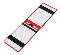 Qcwwy Scorecard Holder, Pu Leather, with Pencil (Silver)