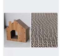 Qcwwy Scratching Pads Litter House Cardboard Cat Scratcher for Resting and Playing Cat House Scratching Post with Wood Frame Post (L (Suitable for Cats Within 8.5kg/18.7lb))