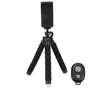 Qcwwy Selfie Sticks with Wireless Remote and Clamp/Holder Mini Travel Tripod Stand Portable Tripods with Wireless Remote and Clamp/Holder Cell Phone Tripode Stand for Video Recording Flexible Phone