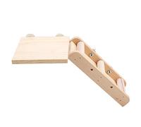 Qcwwy Set of Durable Wooden Wooden Ladder Platform Set of Durable, Easy to Clean and Install to Play and Climb, Hamster Toy