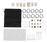 Qcwwy Silicone Letters Molds Set, Alphabet Pendant Casting Molds with 300+ for DIY Craft Resin Jewelry Decoration
