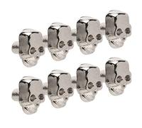 Qcwwy Skull Rivets 200 Sets Zinc Alloy Metal Decorative Studs with Screws for Leather Craft Belt Wallet Handbag Clothing (Silver)