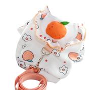 Qcwwy Small Puppy Clothes Cute Pet Clothing with Tow Rope for Bichon Frise Poodle Pomeranian Cat Dog Suitable for Daily Wear (XL)