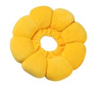 Qcwwy Soft Cat Cone Collar Cat Recovery Collar Anti Licking Adjustable Drawstring for Wound Healing After Surgery with Cotton Material (Sunflower Yellow M (8.8-13.2lb))