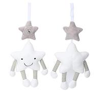 Qcwwy Soft Plush Infant Bed Hanging Toy with Wind Chime and Music Box for Developing Baby's Senses, Ideal for Baby Stroller