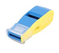 Qcwwy Sports Whistle Referee Timing Pedometer Equipment 4000Hz High Frequency Adjustable Nylon Lanyard Lightweight Portable ABS Resin with Durable Design for Referee Teachers Training (Blue Yellow)