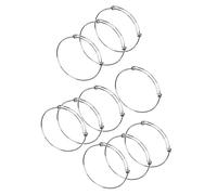 Qcwwy Stainless Steel Bangle 10Pcs Adjustable Expandable Coil Bracelet For Women Men With Smooth Surface For Diy Jewelry Making Craft Materials