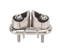 Qcwwy Stainless Steel Cam Cleat Boat Cam Cleat with Wire Leading Ring,Progressive Tooth Design 316 Stainless Steel Sailboat Pilates Equipment Fast Entry for
