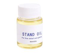 Qcwwy Stand Linseed Oil 60ml, Slow Drying Gloss Medium for Art | Extends Working Time, No Yellowing, Honey Viscosity, Smooth Brushstrokes, for Glazing Details Painters