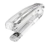 Qcwwy Stapler Effortless Grip Smooth Stapling Easy Needle Change Acrylic Metal Handheld Stapler for Office Home School Office Supplies (Silver)