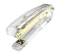 Qcwwy Stapler Office Supplies Easy Needle Change Acrylic Metal Handheld Stapler with Comfortable Use for Office Home School Effortless Grip Smooth Stapling School Supplies (Gold)