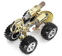 Qcwwy Stirling Engine Model Hot Air Engine Physics Science Toy Car Assembled with Zinc Alloy Body and Fixed Lamp for Physics Learning Classroom Demonstration and Educational Gifts