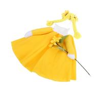 Qcwwy Sunflower Porch Goose Outfit Sunflower Garden Goose Costume Lawn Attire with Yarn Braid and Cloth for 23 Inch Lawn Geese Outdoor Decoration