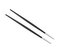 Qcwwy Sushi Baguettes Without Stainless Steel Slide for Restaurants and Durable Houses for The Family, Silver Black (Black Silver)