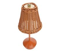 Qcwwy Table Lamp Rechargeable Cordless LED Bedside Lamp with 3 Color Temperatures Touch Control Dimmable for Bedroom Living Room Office Outdoor Boho Rattan Table