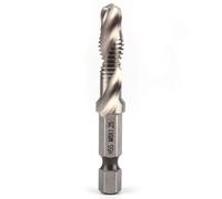 Qcwwy Taps Drill Tap Bit 3 in 1 M8 X 1.25 HSS Hexagonal Handle Drill Self Centering Tool Suitable for Soft Metal Aluminum Iron Hex Handle Compound M8 Bit