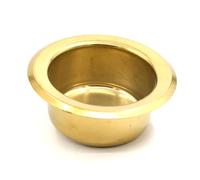 Qcwwy Ti Plated Tin Soldering Pot, 50mm Round Desoldering Bath for Welding (Gold)