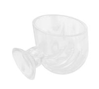 Qcwwy Transparent Aquarium Red Feeder Cup Small Fish Tank Feeding Cone for Brine Shrimp Blood, with Anti-Scatter Design for Fresh Live Food