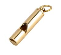 Qcwwy Transparent Whistle Ring to Dogs and Noisy Birds Made of Aluminum Alloy, Pet Behavior, Suitable for All Races and Birds, Gold Color, 5.5 X 0.9 Cm