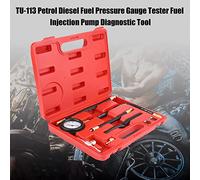 Qcwwy Tu-13 Tester, Copper Alloy Fuel Pressure Gauge Kit For Injection Pump Diagnostics 0-100Psi 0-7Bar For Automotive Mechanics And Car Owners