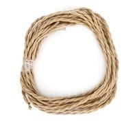 Qcwwy Twisted Cloth Covered Wire, Vintage Light Pendant Cord Vintage Hemp Rope Twisted Pair Electrical Wire Cord Cable DIY Accessories for Chandelier Light (5m / 16.4ft)
