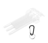 Qcwwy Universal Box Portable ABS Case for Steel Tip Darts Soft Tip Darts Shooting Archery Equipment (Transparent White)