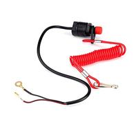 Qcwwy Universal Engine Kill Stop Switch with Tether Lanyard Cord for Motorcycle, Outboard Motor, Lawn Mower, Emergency Safety Control Electromechanical Switch