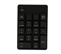 Qcwwy Usb Number Pad Abs Material Wireless Keypad For Spreadsheets And Accounting On And Mac Desktop Peripherals (Black)