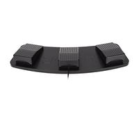 Qcwwy USB Triple Foot Switch Pedal, Programmable 3 Key Ergonomic Foot Controller with Anti Slip Wide Pedals, Custom Keyboard Mouse Media Input for Gaming Factory Testing Transcription (#2)
